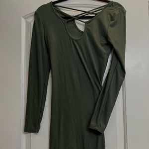 crisscross bodycon dress